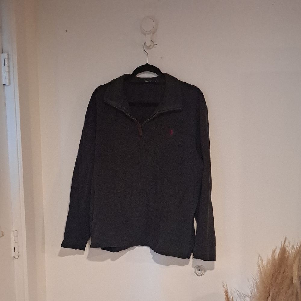 Ralph Lauren Men's Polo  Dark Gray Zip-Up Sweater Size XL B103